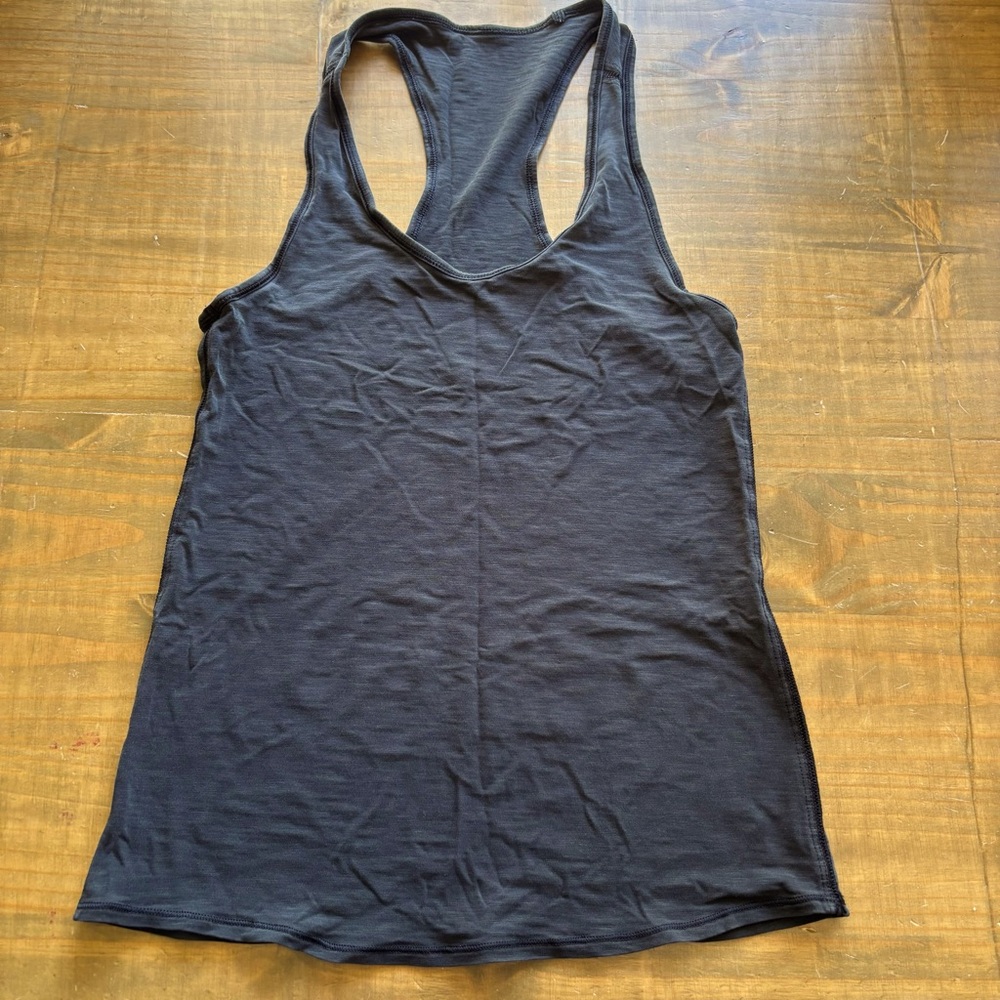 Lululemon Black Racerback Tank Top-Side/Strap Open Stitching-Size XS (2/4)-Gym